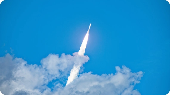 distant rocket launch in the sky GSS7765